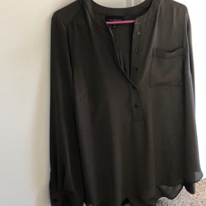 Lane bryant dark green blouse